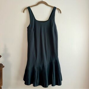 SPANX Dark Teal Sleeveless Pleated-Hem Mini Dress